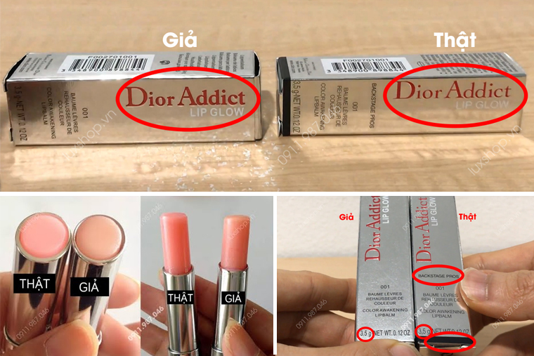 5 Cách phân biệt son dưỡng Dior thật giả check code son Dior chính hãng