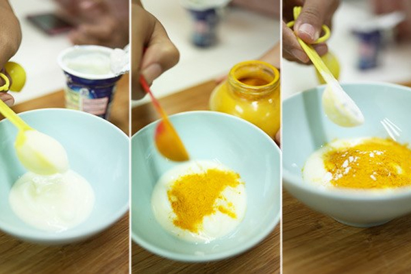 Cách làm mặt nạ tinh bột nghệ, bột gạo và sữa chua