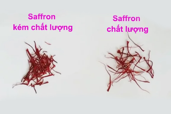 Phân biệt Saffron thật giả dựa vào màu sắc của sợi nhụy
