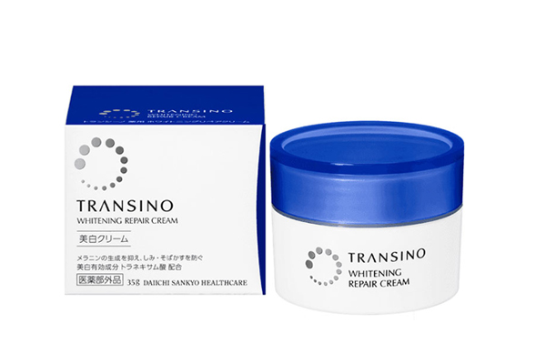 Kem dưỡng đêm tái tạo da Transino Whitening Repair Cream là một trong bộ đặc trị nám, tàn nhang và làm trắng da của Công ty dược Daiichi Sankyo Healthcare Nhật Bản nghiên cứu và sản xuất