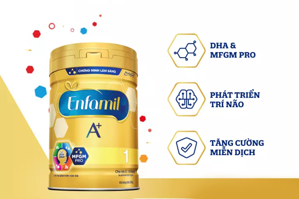 Sữa bột Enfamil A+ 1 cho trẻ từ 0-6 tháng tuổi
